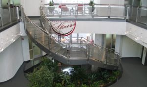 Steel Helical Staircase for atrium office Buenos Aires Stairs Florida Street