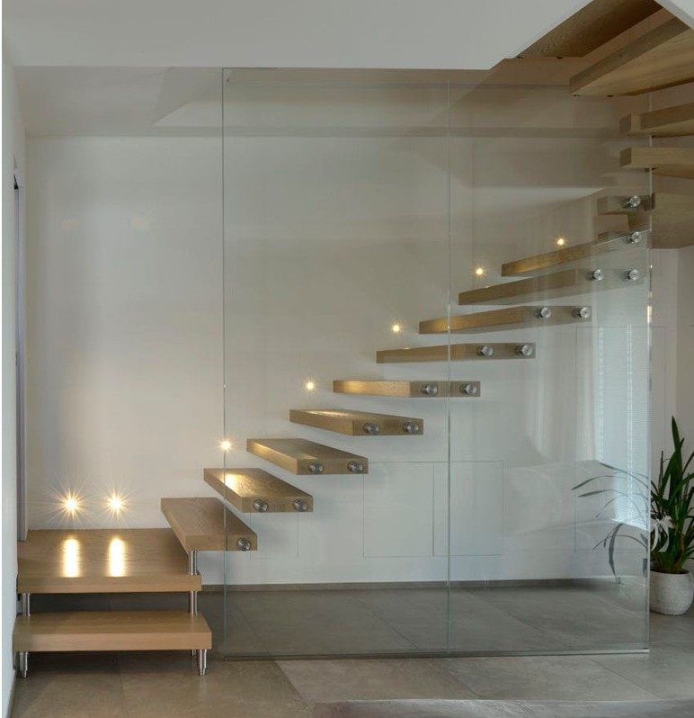 Simple modern house with an amazing floating stairs - Architecture