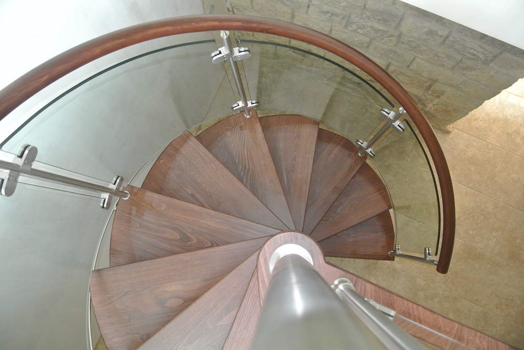 Curved Glass Stairs - Modern Helical Crystal Staircases